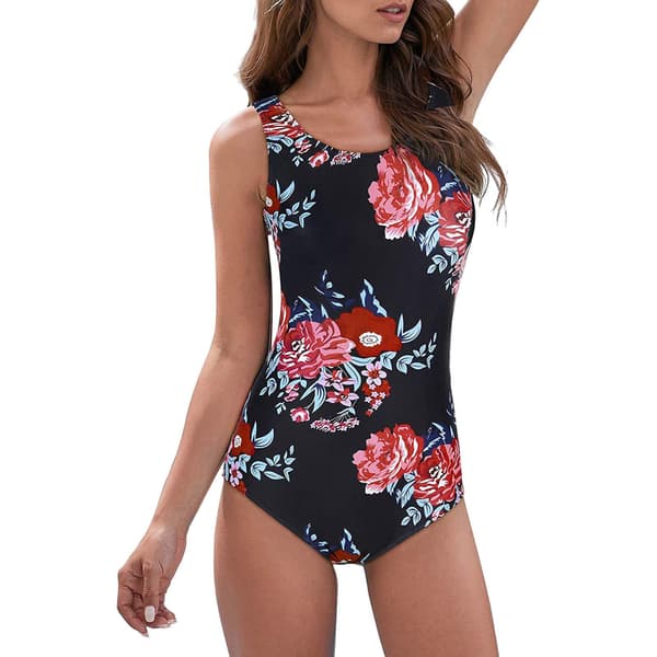 Dam baddräkt i ett stycke med inbyggd kupa, plus size, L