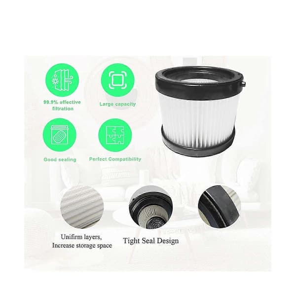 2 ST Vaskbart Vakuum HEPA-filter til DCV501HB 20V DCV5011H