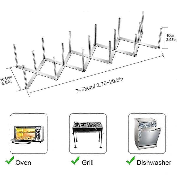Spareribs-holder, lokkholder laget av rustfritt stål, for tilberedning