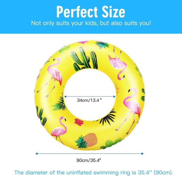 Inflatable Pool Buoy, Flamingo-shaped Swim Ring, Inflatable F