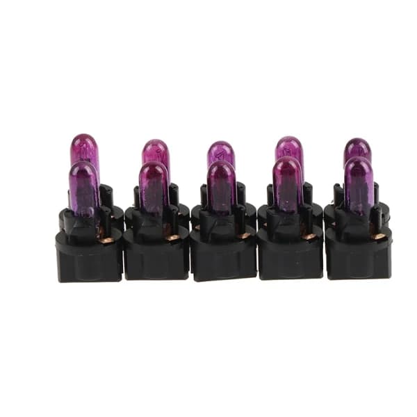 10 pcs T5 T6.5 LED Bulb W1.2W Car Interior Dashboard Purple
