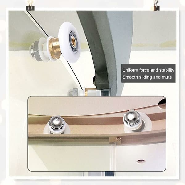 Badeværelsesdørrulle - Skydedørsrulle Messing Badeværelsesdørrulle Tilbehør Hardware Værktøj 4 STK 23mm