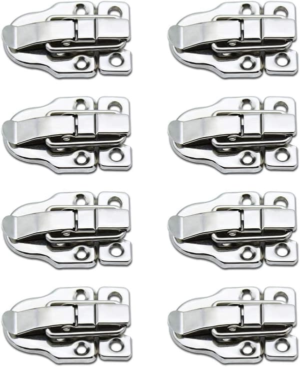 Silver - Set med 8 st spännlås för fodral