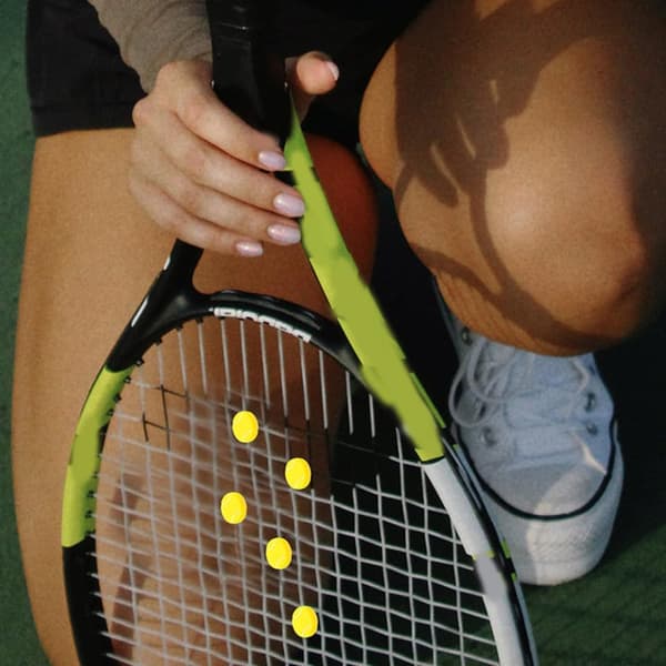 4 stk. silikone ketsjerdæmper til tennis vibrationsdæmper nem at transportere ketsjertilbehør mod vibrationer -