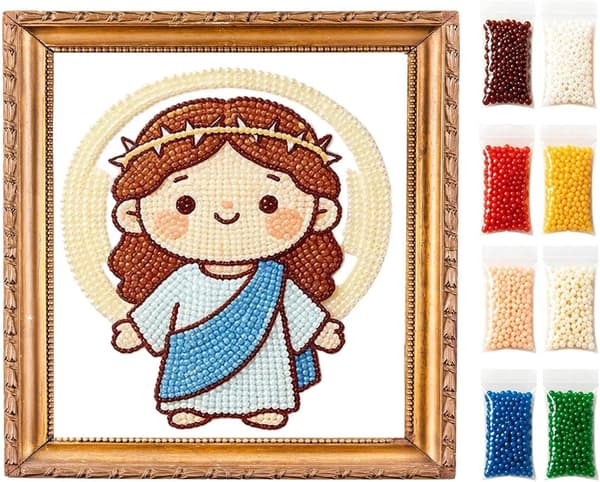 Kunstnerisk malersæt med Jesus ædelstene blank og yndig kraftfuld C - C