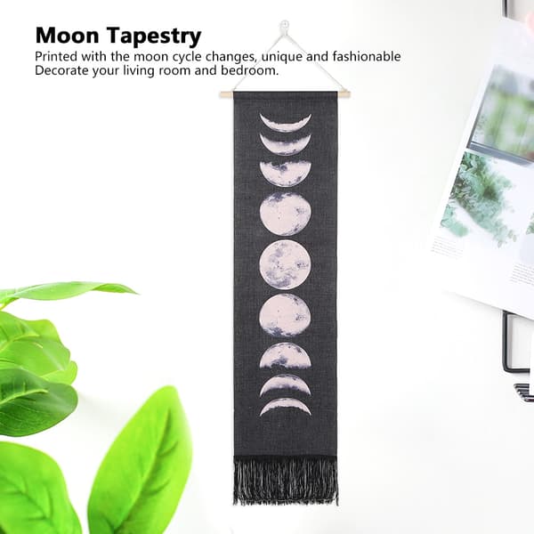 Moon Phase Print Wall Hanging Tapestry Decor for Dorm Home Decor