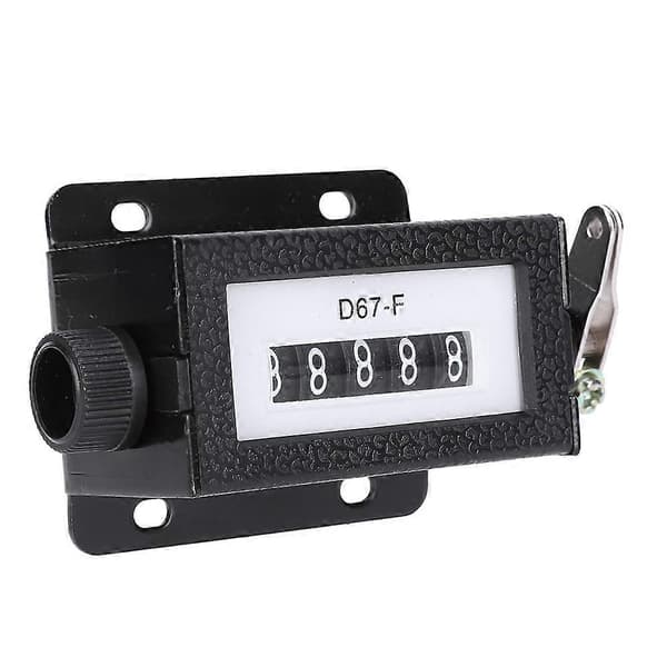 Mechanical 5-Digit 0-99999 Pull Counter Rotary Knob Resettable Black with Spring [DB]