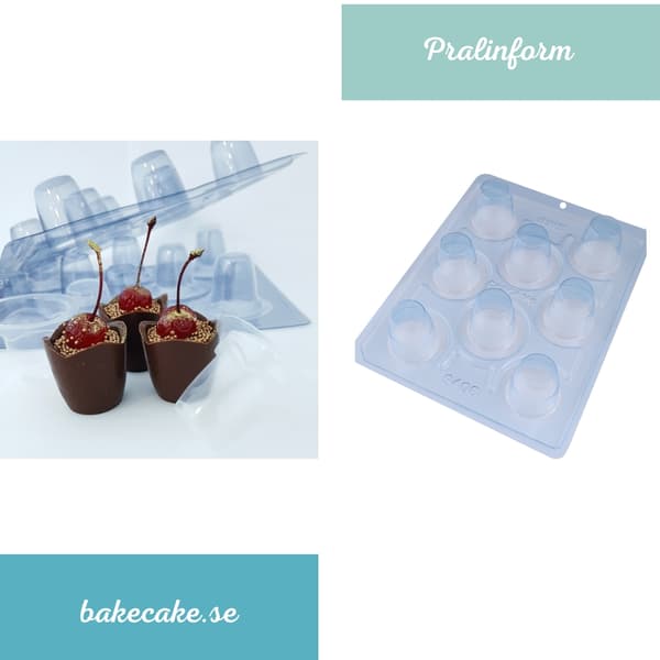 Pralineform Kuppel Kop Chokoladeform - BWB 9408 - Speciel 3-delt form