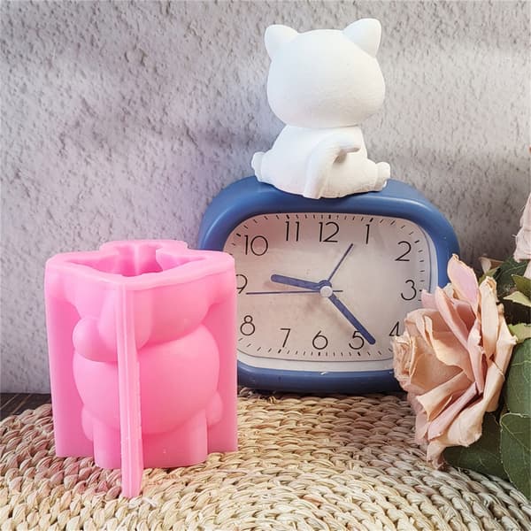 3D Katte Lysform Dyre Silikoneforme Ornamentforme Gipsforme