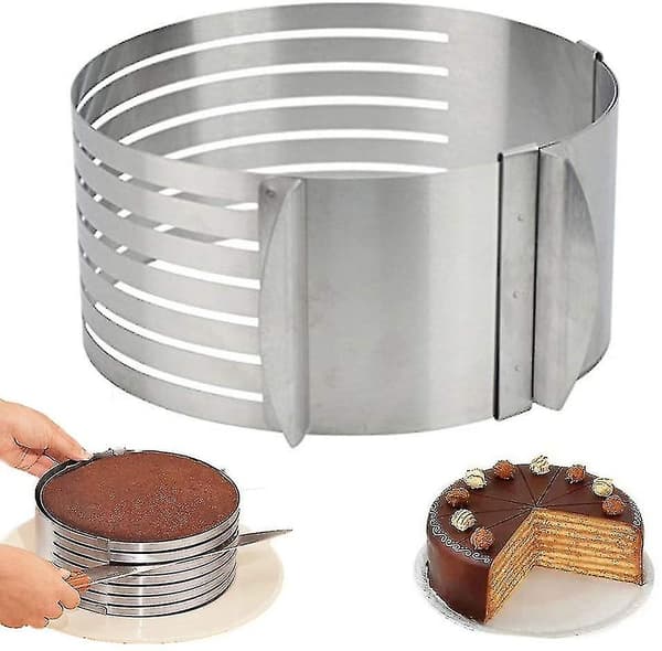 Mousse Ringe i Rustfrit Stål, Rund Kageform, Justerbar Kageform