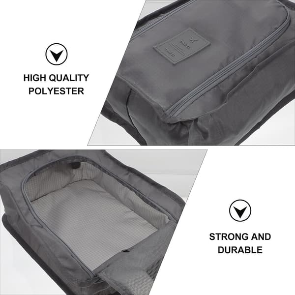 3 stk sammenleggbar skopose i polyester med grep -