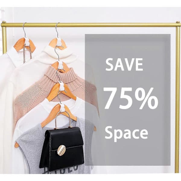 Clothes Hanger Connecting Hooks, Coat Hanger Hooks Super Space-Saving for Wardrobe