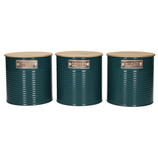 KitchenCraft Te Kaffe Sukker Beholder 1L 3 stk. - Blågrønn 0.75
