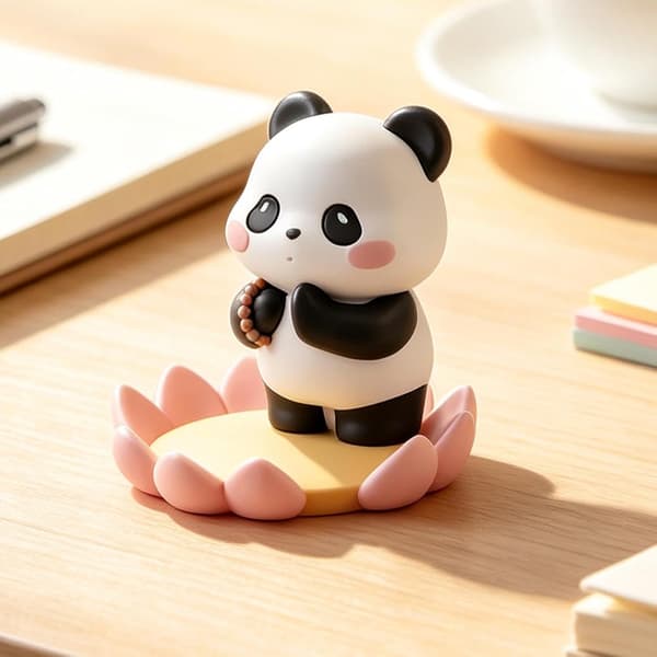 Panda telefonholder harpiks dyrepynt til hjemmet -