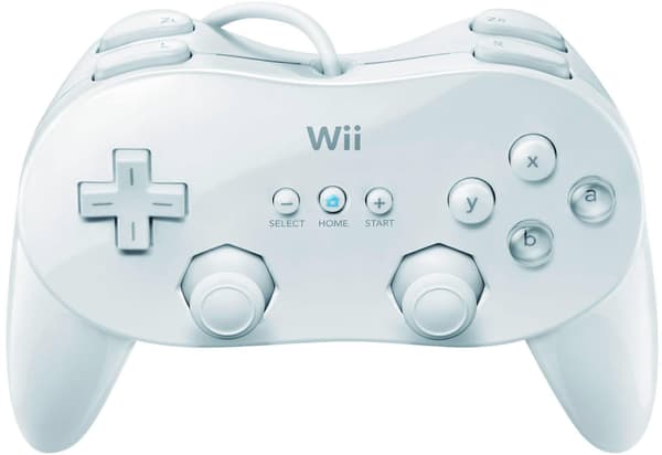 Wii Classic Controller Pro White for Enhanced Gaming Experience