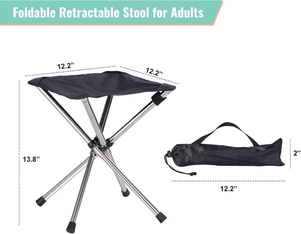 1 Pack Camping Chair, Stainless Steel Compact Lightweight Backpack