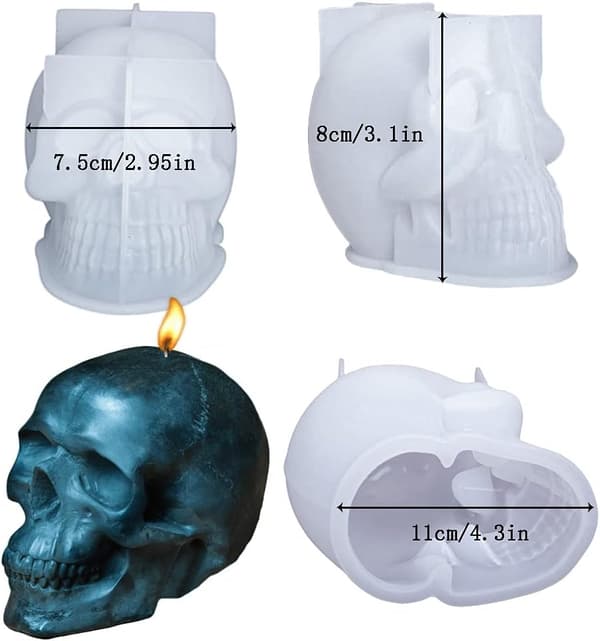3D-kraniehovedlysform, Halloween-formlysfremstilling, silikone
