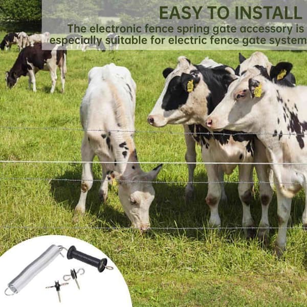 Gate and Fence Handle - 1 set, insulated, spring-loaded - Suitable for pastures and fences.