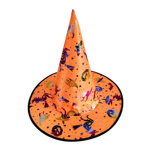 Trollkarlshatt Partyhatt ORANGE Oransje