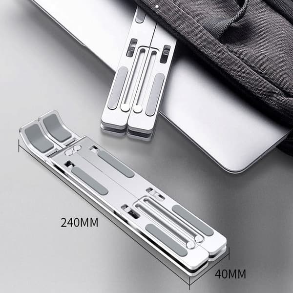 1 stk. (sort) Laptop Stand, Justerbar Aluminium Ventileret Laptop