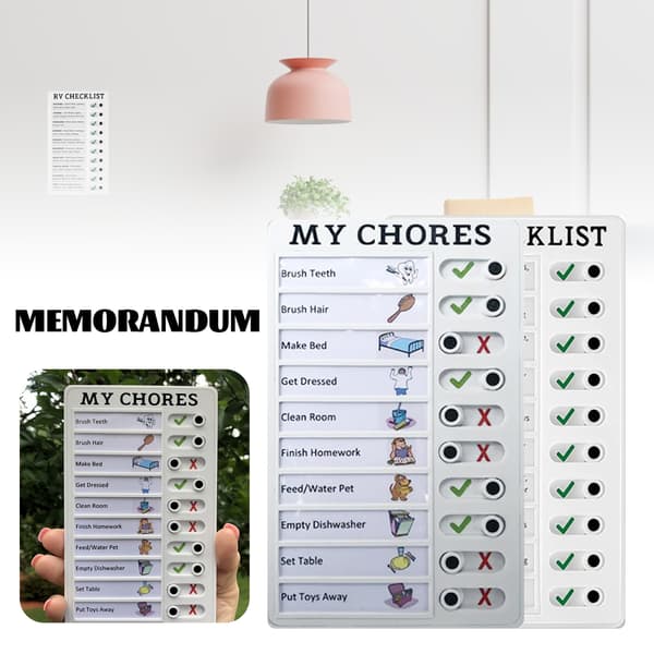 Multipurpose Wall-Mounted Checklist Removable Daily Tasks Planning Board for Home Bedroom Blank Edition Blank Edition