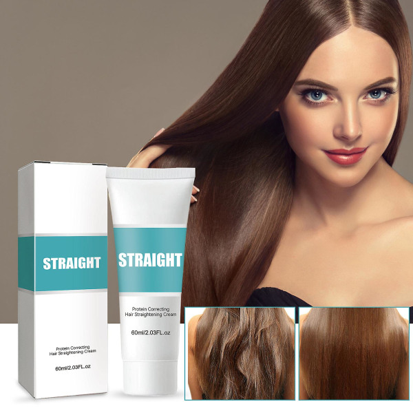 Proteinkräm för håruträtning, ny kräm för utlätning av hår för proteinkorrigering, Silk & Gloss hårutlätningskräm 60 ml