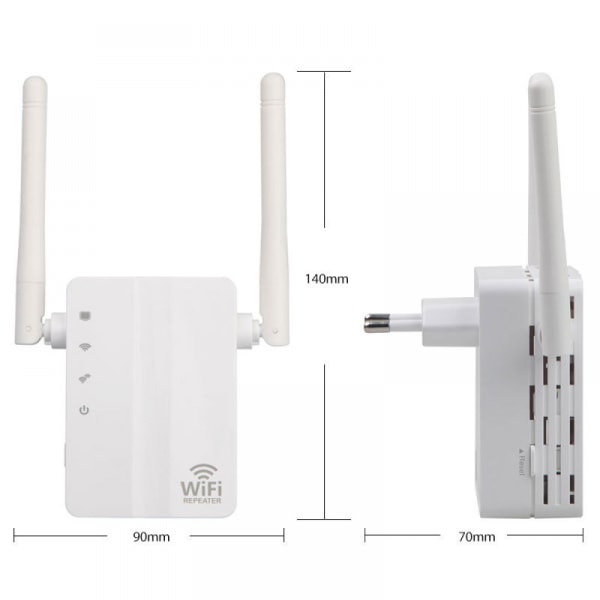 300M WiFi Booster WiFi-förlängare Signalförstärkare för hemmet 2.4G trådlös internetförstärkare lång räckvidd med Ethernet-port WiFi Repeater Internet Extender