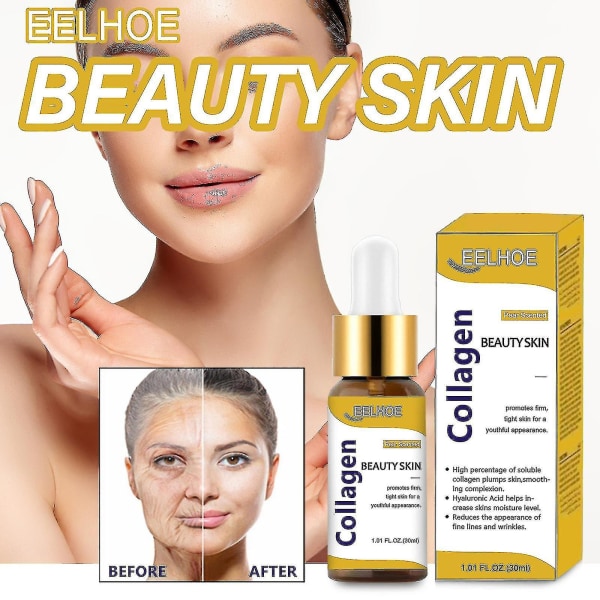 Eelhoe Collagen Facial Serum Moisturizing Anti-aging Fade Care Lifting Firming Serum 30ml Bx