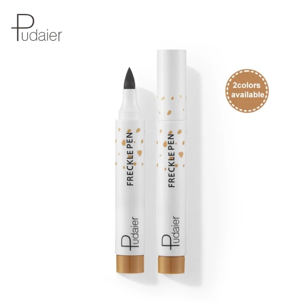 KYDA 2 färger Freckle Pen, Naturlig naturtrogen Freckle Makeup Pen Magic Freckle Color, Vattentät Långvarig Soft Dot Sopt Pen, för naturligt lätt sänkt