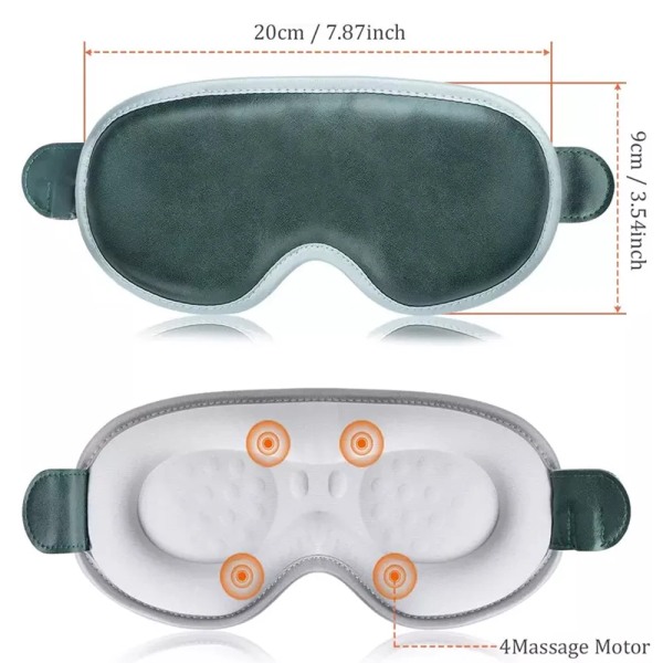 3D-uppvärmd ögonsömnmask Elektrisk vibrationsögonmassager Ögonbindel för torra ögon lindrar blefarit Stye Puffy Eye Spavårdsverktyg