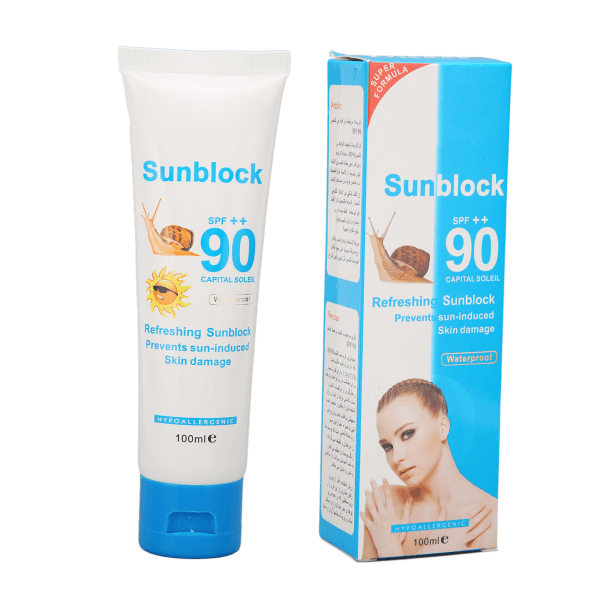 Skydd Sunblock Uppfriskande fuktgivande solkräm för män kvinnor SPF90PA++ 100ml