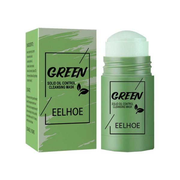 Grönt te-maskstick för ansikte, pormaskborttagare med grönt teextrakt, djupporrengöring, återfuktande, ljusare hud, tar bort pormaskar för en