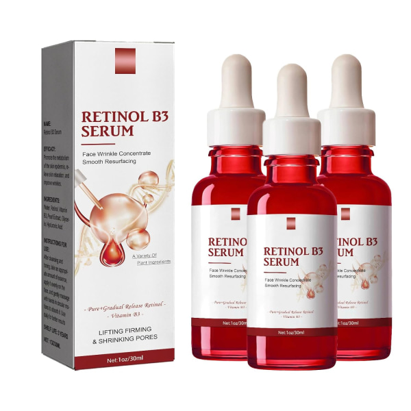 Retinol Serum för fina linjer och rynkor, 3-pack