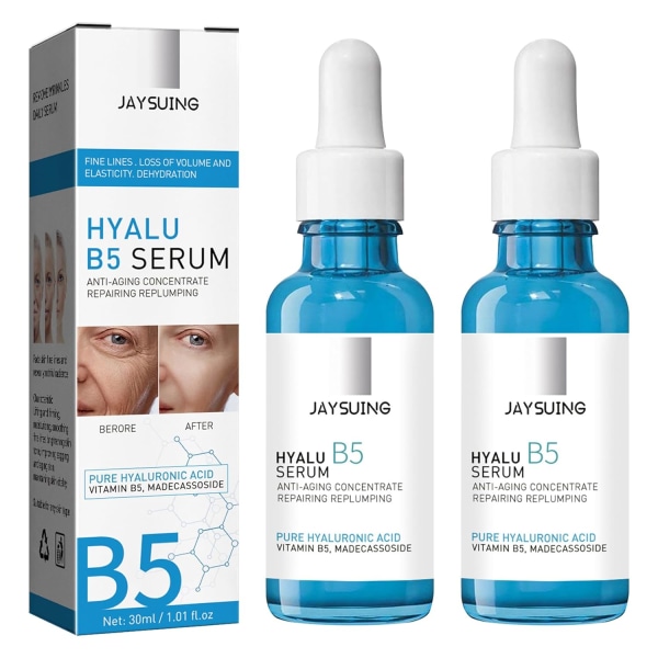 2ST Hyalu B5 rent hyaluroniskt ansiktsserum, återfuktande Hyalu B5-serum för ansikte, lagerlösning för ansiktsserum i flaska Omedelbar ansiktsuppstramning för ansiktsblekning