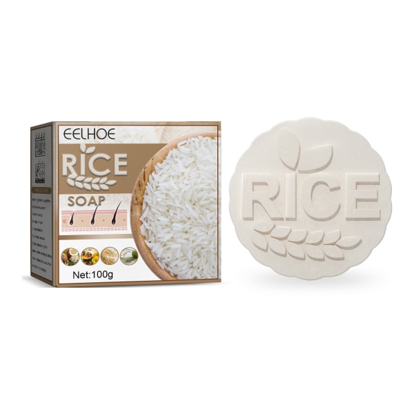 2 st risvattenschampo och balsam – 2 i 1 fermenterat risvatten för hårväxt Återfuktande oparfymerad solid schampobar, för torrt skadat hår,