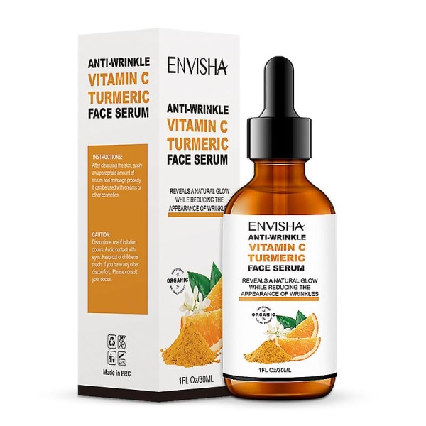 Vitamin C Gurkmeja Serum Ansiktsblekning Anti Aging Rynkor Moisturizing Essence Ansikte Korean Cosmetics Hud Care Shrink Pores-