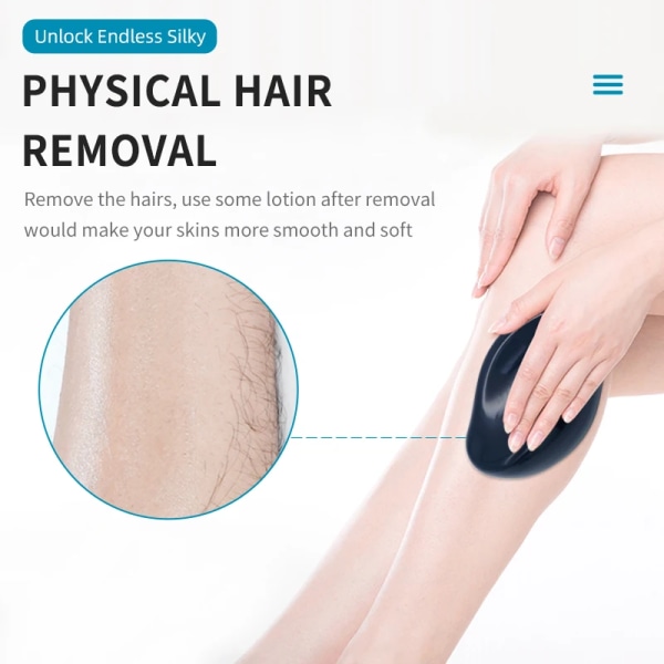 Smärtfri hårborttagningsverktyg för hårborttagning för män och kvinnor, snabbt och enkelt Magic Crystal Hårborttagningsmedel, mjuk, slät silkeslen hud