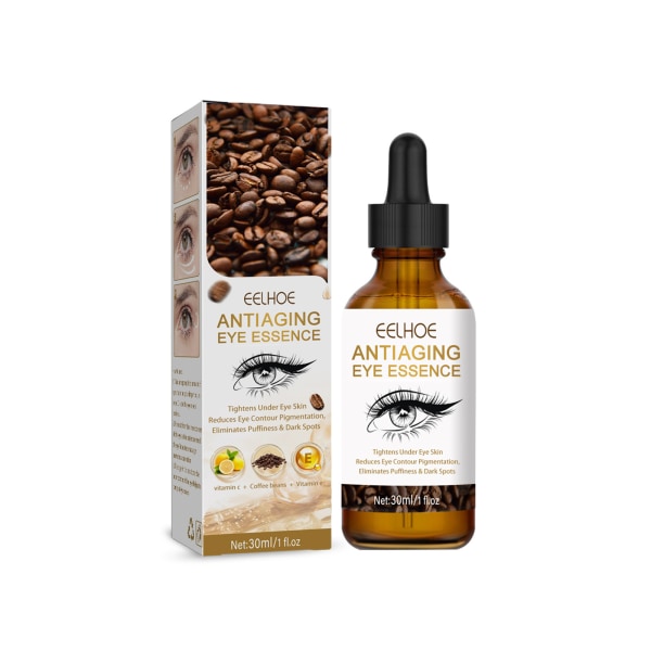 Kaffeolja, icke-fet ansiktsolja behandling, för mörka cirklar, minskar svullnader, behandling under ögonen, kaffeolja för normal till torr hud, 30 ml