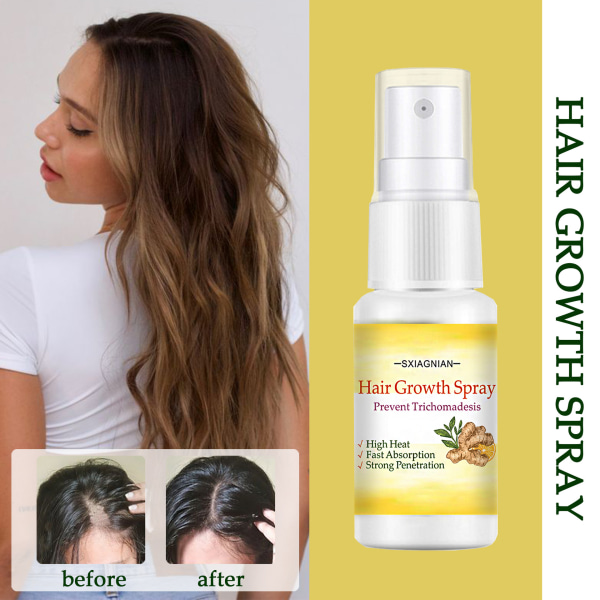 Ingefära Snabb hårväxt Serum Spray Återväxt Oljeprodukter Produkter mot håravfall Förhindrar skallighet Hårbottenbehandling Skönhet Hälsa