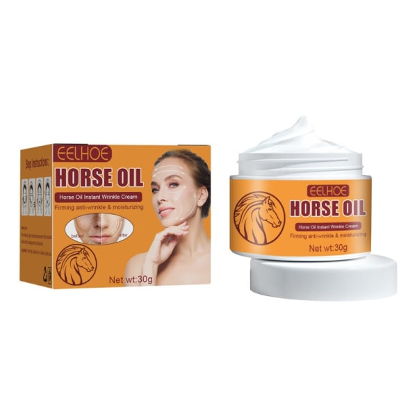 Horse Oil Instant Anti-Wrinkle Cream Lightens Blemishes 30g
