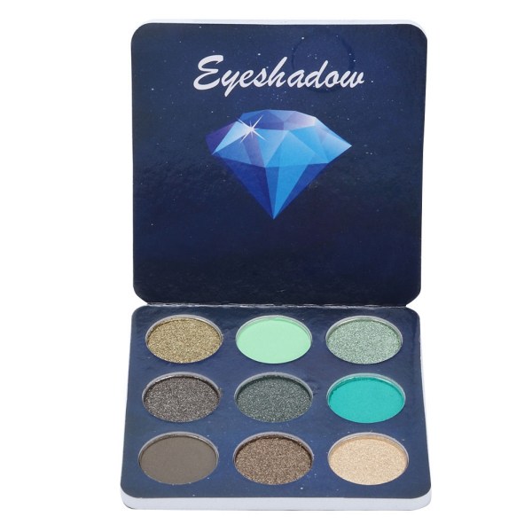 9 färger Eyeshadow Palette Vattentät Matt Glitter Eye Shadow Cosmetic Powder