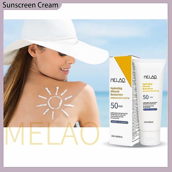 Melao Sunscreen Cream Facial Body Sunscreen Whitening Sun Cream Sunblock Skin Protective Cream