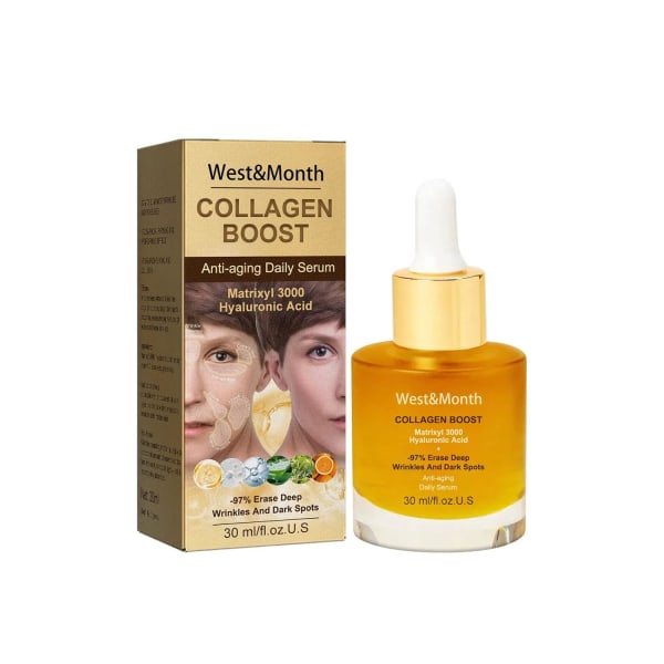 Advanced Collagen Boost Anti Aging Serum, Collagen Boost Anti Aging Serum, Hyaluronic Acid Moisturizer Serum för ansikte