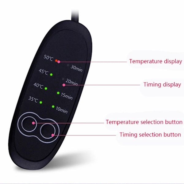 Temperaturkontroll Uppvärmning Ånga Bomull Ögonmask Torrkompression USB Thermal Pad Ögonvård Steam Eye Mask