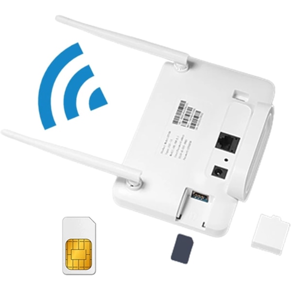 2.4ghz 5ghz router bred täckning trådlös med simkortplats 300mbps extern antenn EU-kontakt 4g LTE Cpe-nätverksmodem för hemresor EU-kontakt