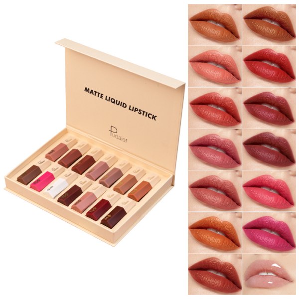14 nyanser av Velvet Lip Glaze, Non Stick Lip Color
