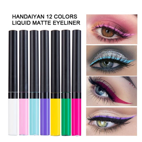 12st vattentät flytande färg Matt Eyeliner Cosmetics