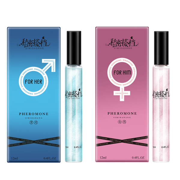 2 stycken 12 ml Feromoner Parfym Spray för att få omedelbar kvinnor Manlig uppmärksamhet Premium doft Utmärkt（För män，För kvinnor）