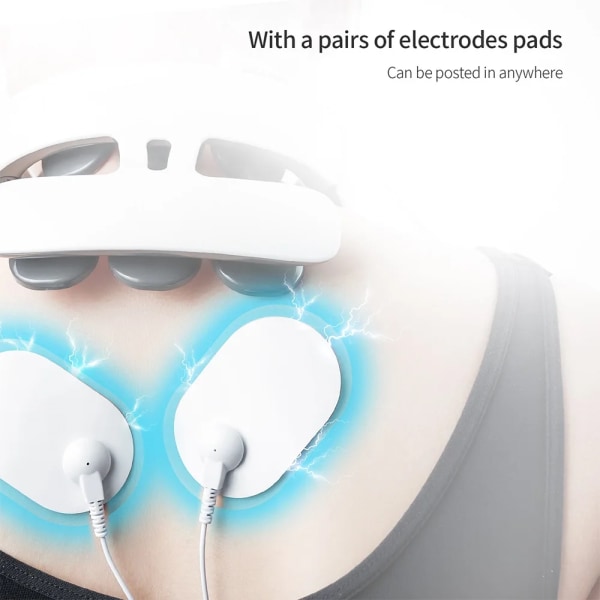 Intelligent TENS Pulse Nack Massager Varm Kompress Nacke Rygg halsrygg Smärtlindring Knådning Massage Maskin Power Control