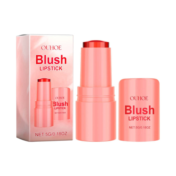 Fruit Jelly Blush Lip Gloss Stick Series Natural Nude Makeup Lätt och långvarig Lätt att applicera Coral Red Blush Lip Gloss Stick